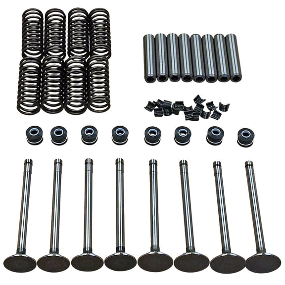 Valve Train Kit Fits International Tractor 4 42024D intake valves 4 42025D exhaust valves 8 24544DA springs 8 356583R21 guides 8 386192R1 seals 8 42026D keepers locks