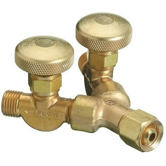 Valved Y Connection, 200 psig, Brass, 5/8 in-18 (M) Inlet to 5/8 in-18 (F) Outlet, CGA-032, Inert Gas, RH | Bundle of 5 Each