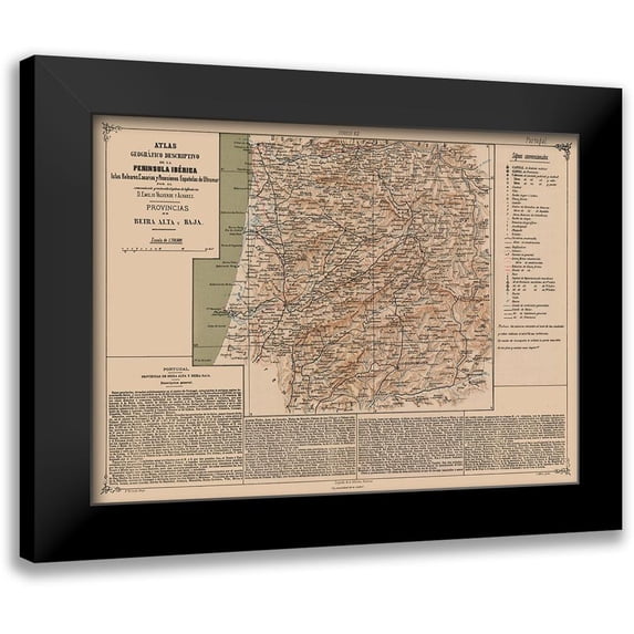 Valverde 18x14 Black Modern Framed Museum Art Print Titled - Europe Beira Alta Beja Portugal - Valverde 1880