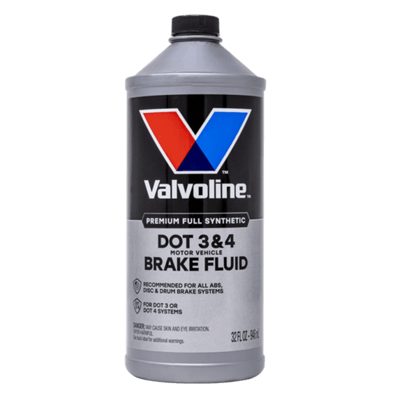Valvoline 601458 Synthetic DOT 3 & 4 Brake Fluid, 32 fl oz – For Cars, Trucks, ABS, Disc & Drum Brakes