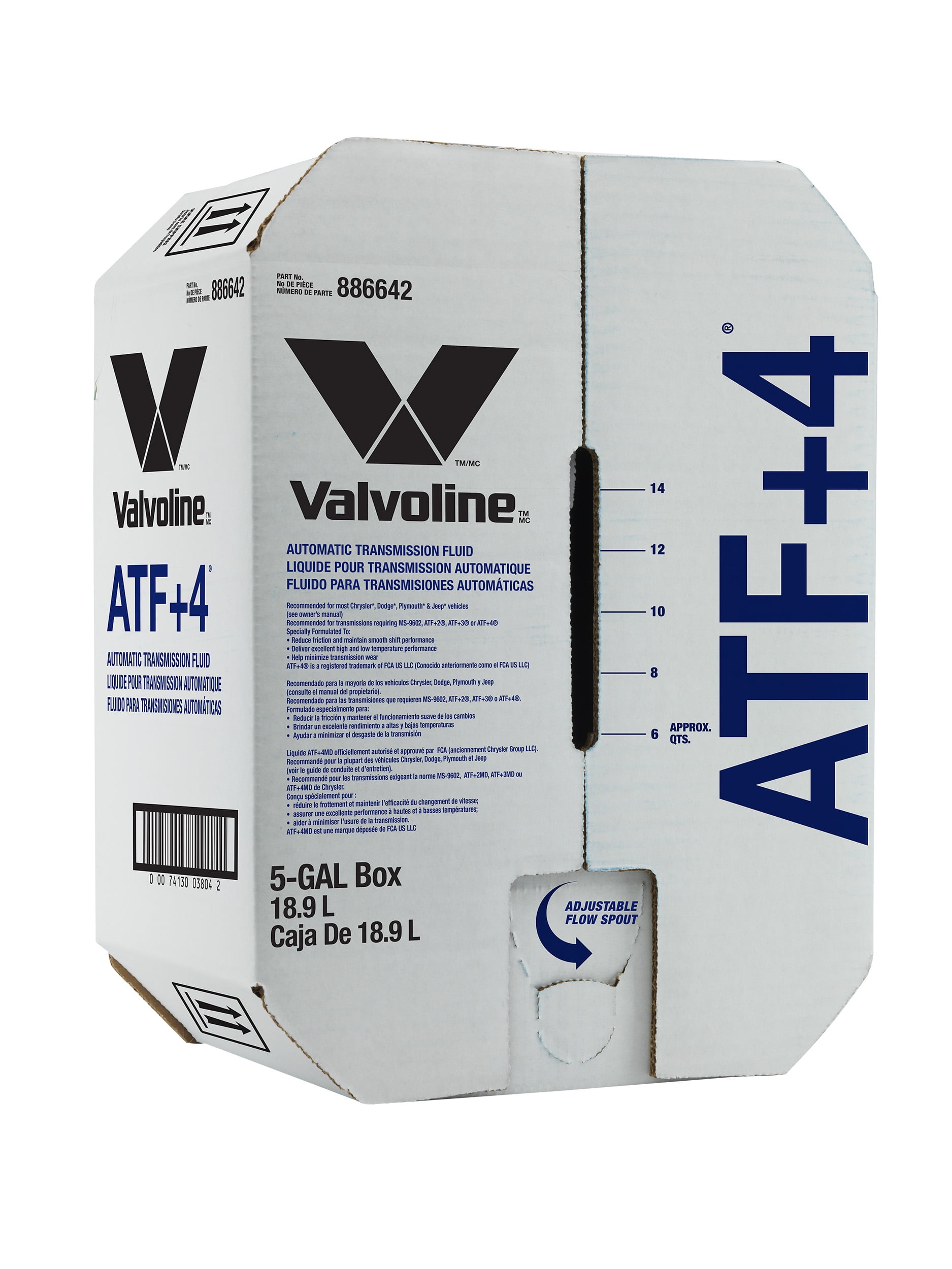 Valvoline ATF +4 Full Synthetic Automatic Transmission Fluid 5 Gallon Bay Box
