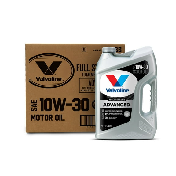 Valvoline Advanced Protection 10W-30 Full Synthetic Motor Oil 5 QT, Case of 3