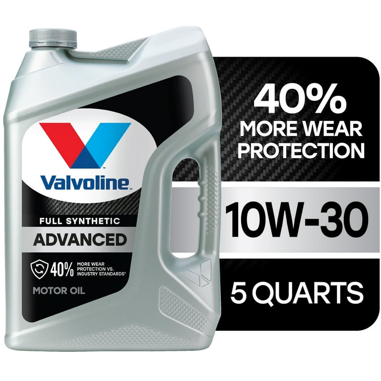 Valvoline Advanced Full Synthetic 10W 30 Motor Oil 5 QT Walmart