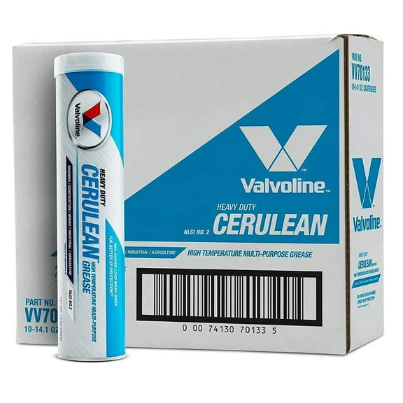 Valvoline Cerulean #2 Heavy Duty (HD) Grease 14.1 OZ Cartridge (Pack of 10)
