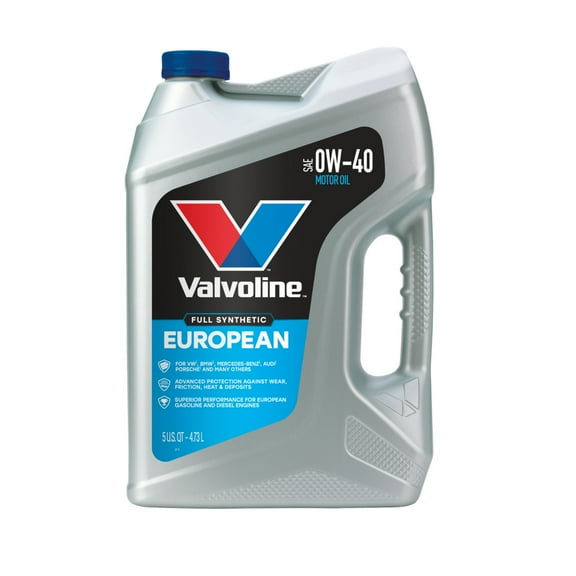 Valvoline European Vehicle Full Synthetic 0W-40 Motor Oil 5 Quart