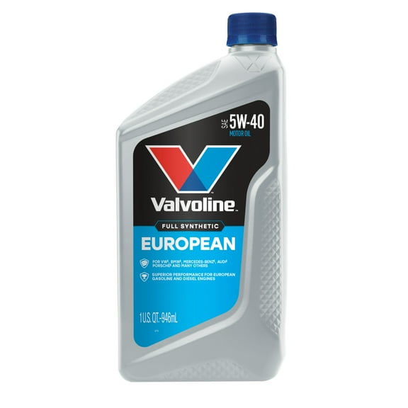 Valvoline European Vehicle Full Synthetic 5W-40 Motor Oil 1 Quart