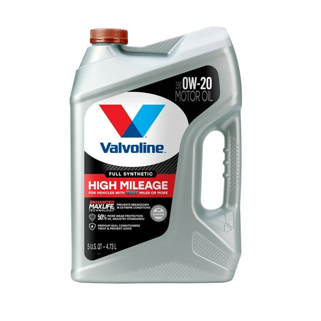 Valvoline Full Synthetic High Mileage with MaxLife Technology Motor Oil SAE 0W-20