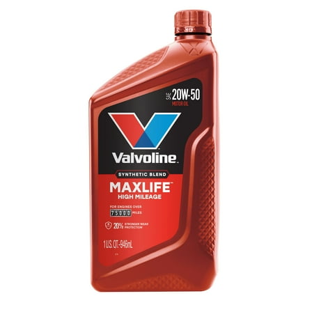Valvoline MaxLife High Mileage 20W-50 Synthetic Blend Motor Oil 1 Quart