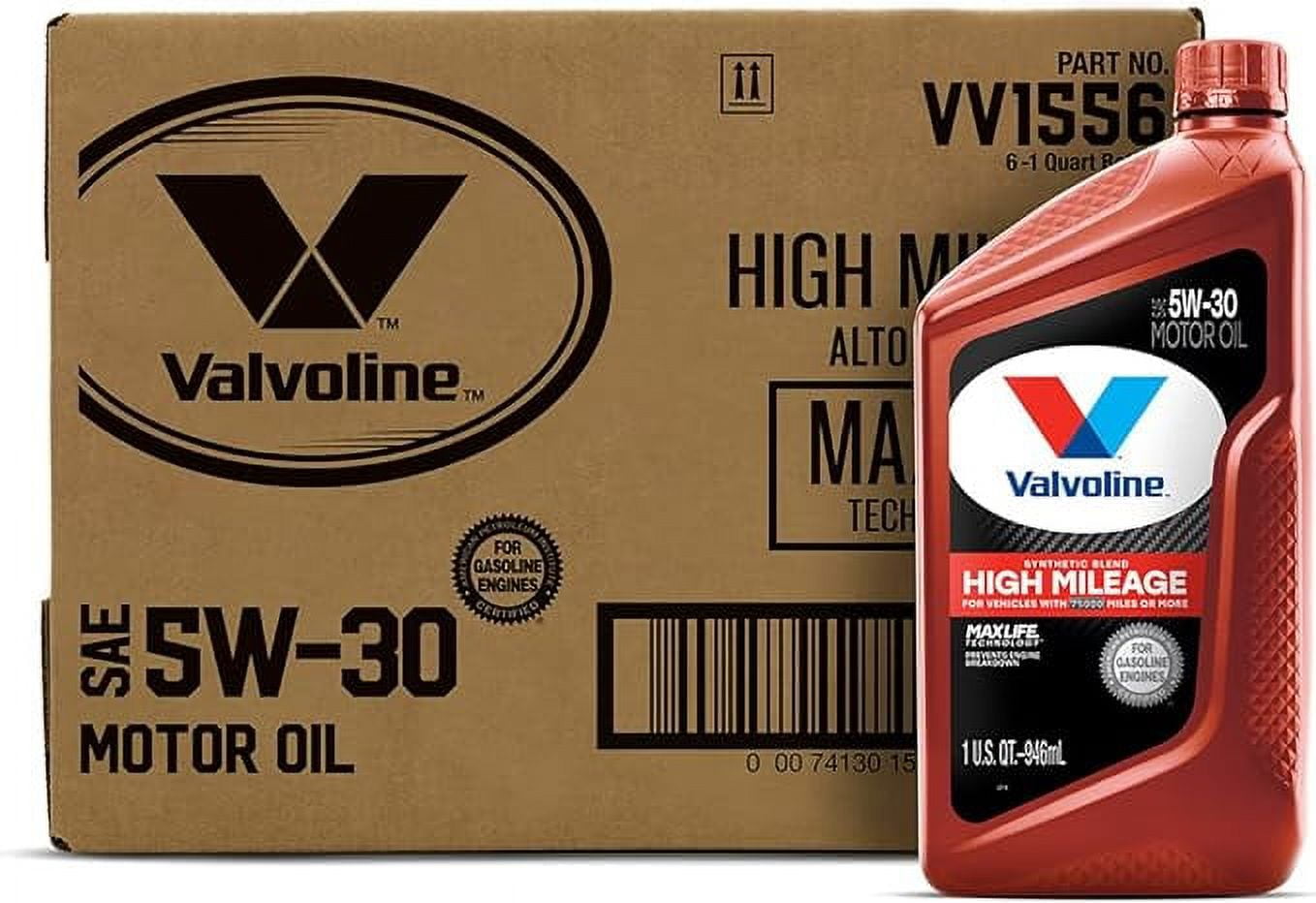 Valvoline High Mileage with MaxLife Technology 5W30 Synthetic Blend
