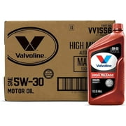 Valvoline High Mileage with MaxLife Technology 5W-30 Synthetic Blend Motor Oil 1 Quart Pack of 6