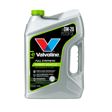 Valvoline Hybrid Vehicle Full Synthetic 0W-20 Motor Oil 5 Quart