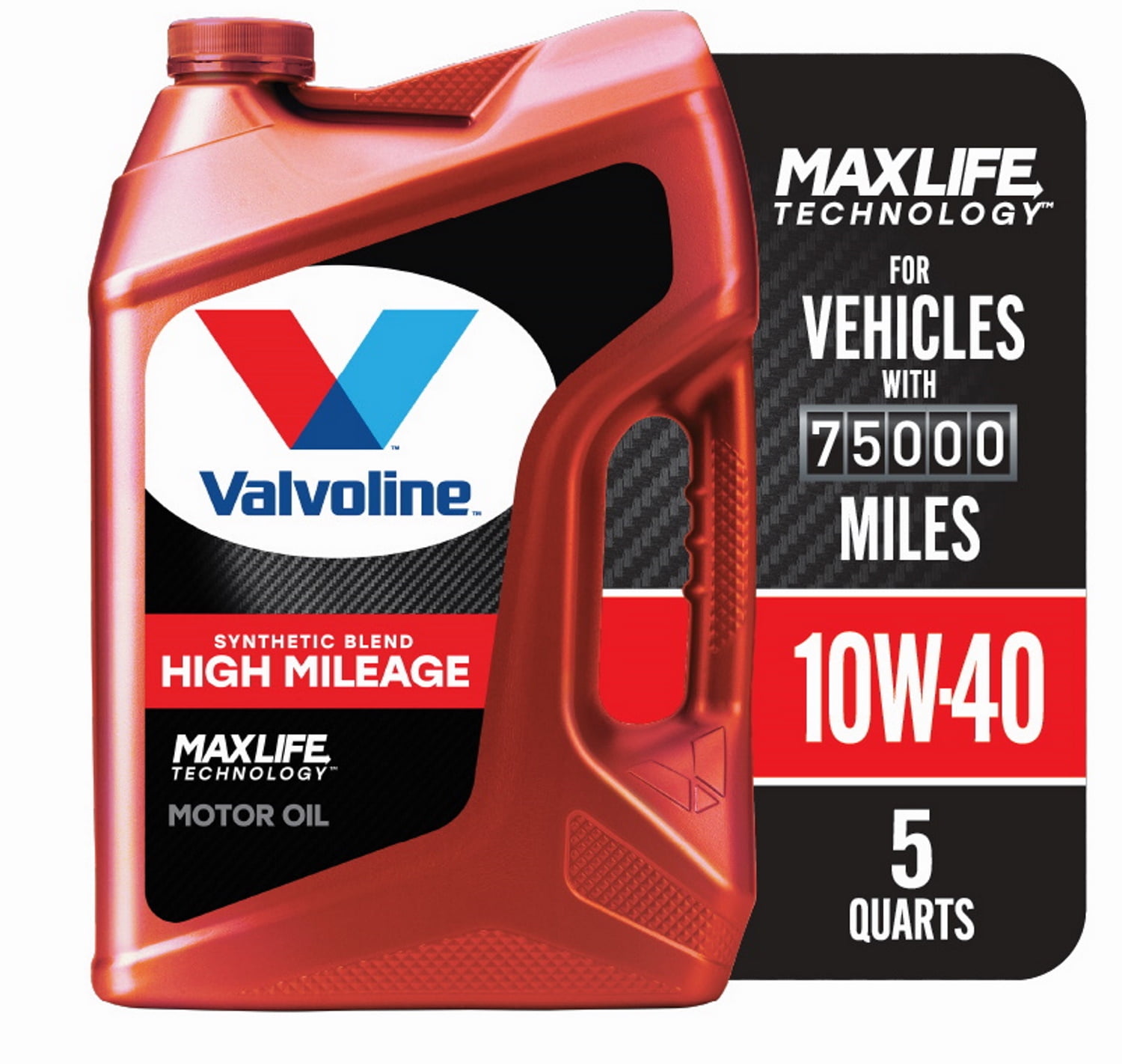 Valvoline MaxLife High Mileage Motor Oil Synthetic Blend 5 Qt - 881148