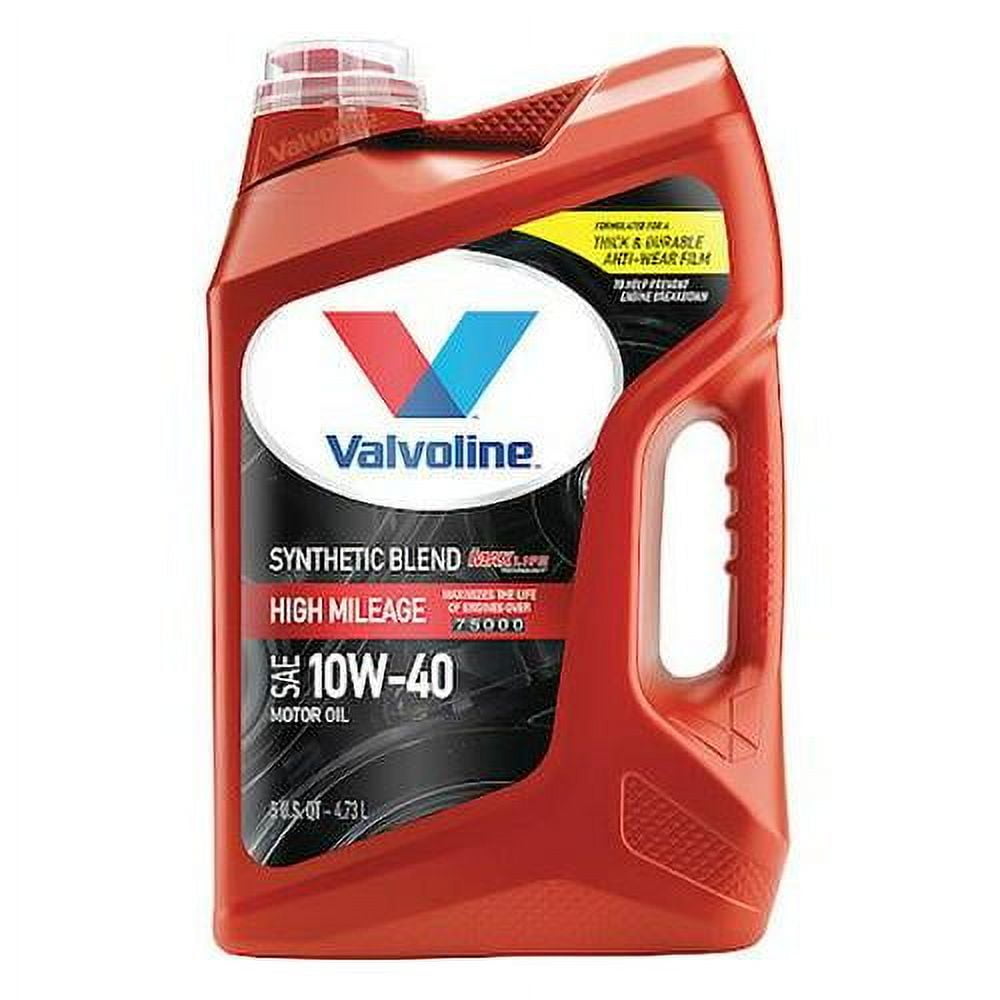 Valvoline Motor Oil, Synthetic Blend, 10W-40, 5 Qt.