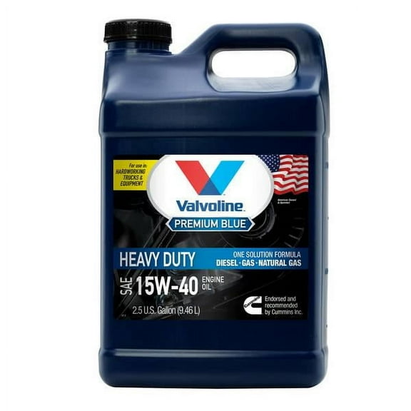 Valvoline Premium Blue Heavy Duty Diesel Engine Oil 15W-40, 2.5 gal