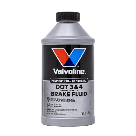 Valvoline 601457 Synthetic DOT 3 & 4 Brake Fluid, 12 fl oz – For Cars, Trucks, ABS, Disc & Drum Brakes