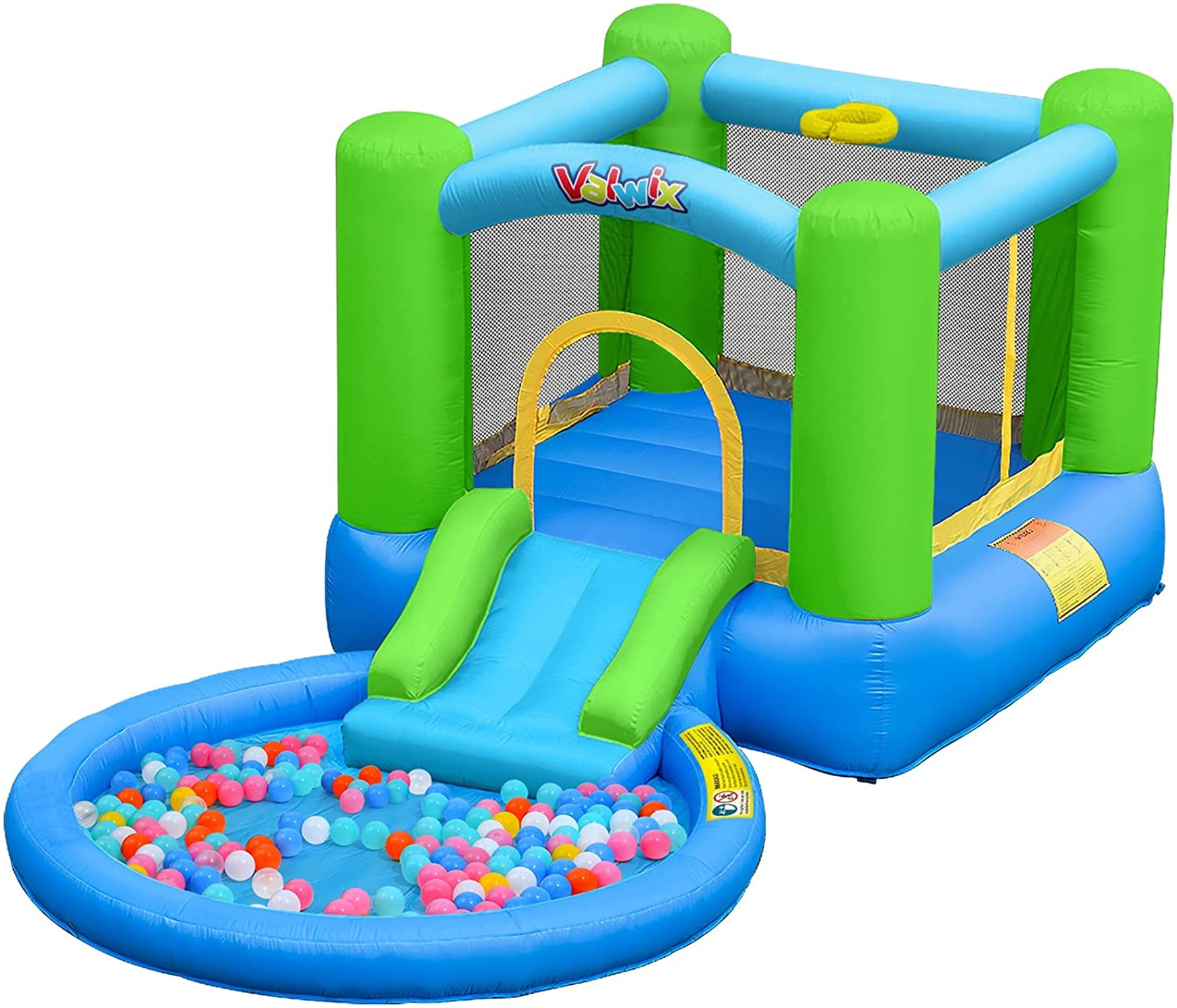 Valwix Outdoor Inflatable Bounce House, Bouncy Castle w/ Water Slide