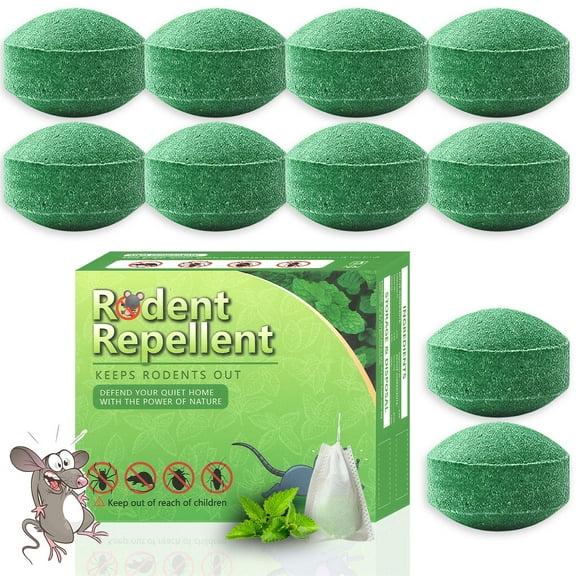 Vamoo 10 Pack: Natural Mouse Repellent Pouches - rodent repellent Peppermint Oil Formula, 90-Day Protectionfor Home, Car & Garden, Pet Safe