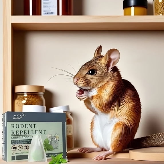 Vamoo Professional Rodent Control Pouches -10-Pack for Mice, Rats & Rodents,Long-Lasting Rodent Repellent Pouches Natural Mouse & Rat Deterrent for Home, Garage & Attic