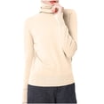 thumbnail image 1 of Vamor Turtleneck Sweater for Women Basic Undershirts Knit Long Sleeve Tops Lightweight Fall Winter Pullover Sweaters, 1 of 4
