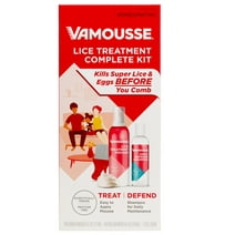 Vamousse Complete Lice Kit With Treatment Mousse, Daily Shampoo & Lice Comb, Kills Super Lice & Eggs