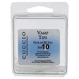 Vamp Tips - 10 by Cuccio Pro for Women - 50 Pc Acrylic Nails