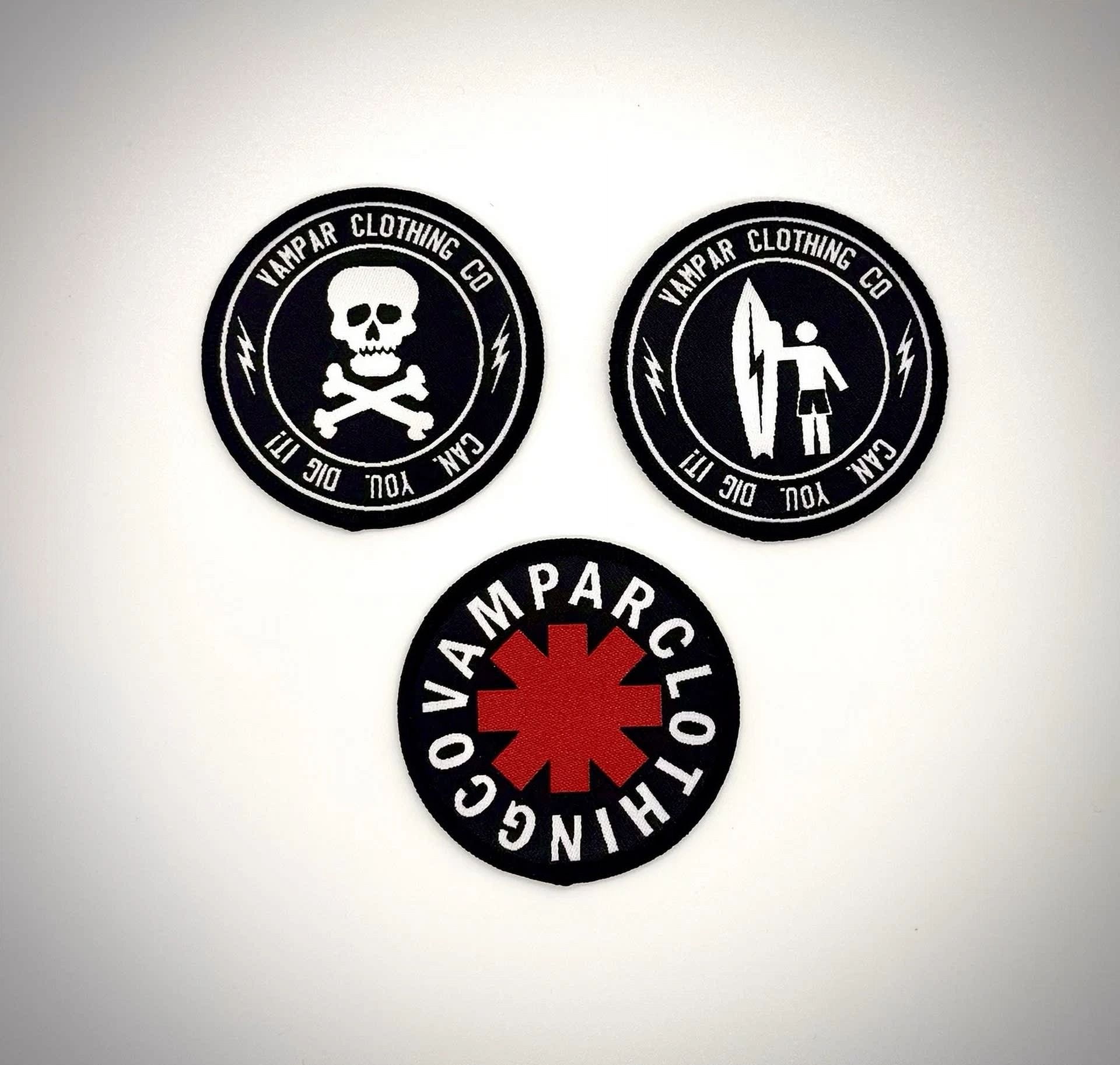 Vampar Clothing Co 2.5 Iron On Patches 3 Pack