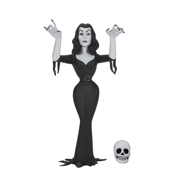 Vampira - 6 Scale Action Figure - Toony Terrors Vampira Silver Screen Edition - Solid Cases