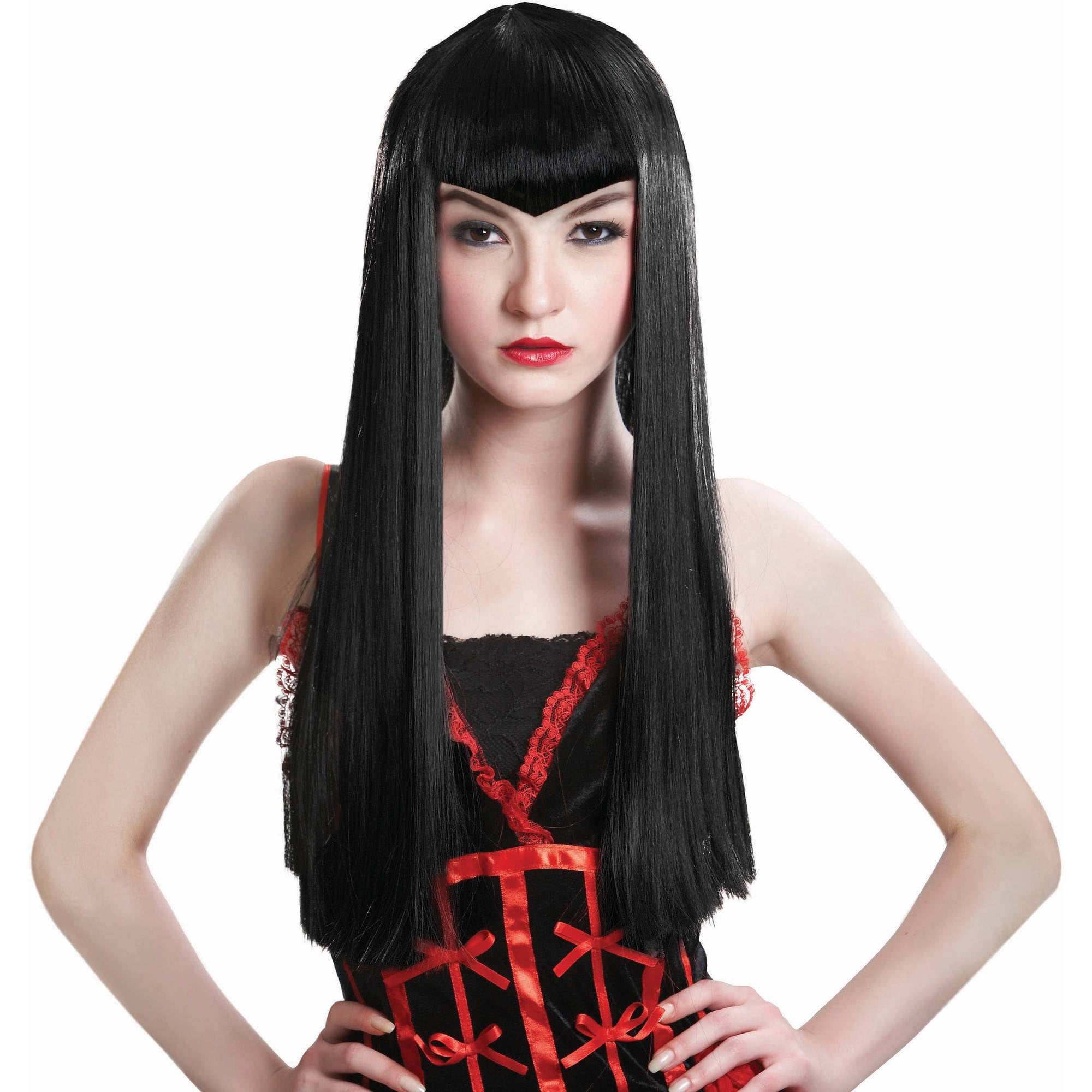 Black halloween wig deals