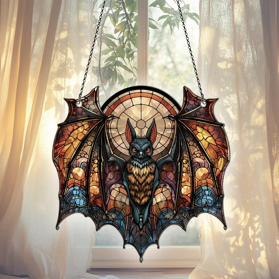 Vampire Bat Acrylic Suncatcher, Vampire Haloween Ornaments, Vampire Bat Halloween Gifts For Women Men, Halloween Sun Catcher Window Hanging