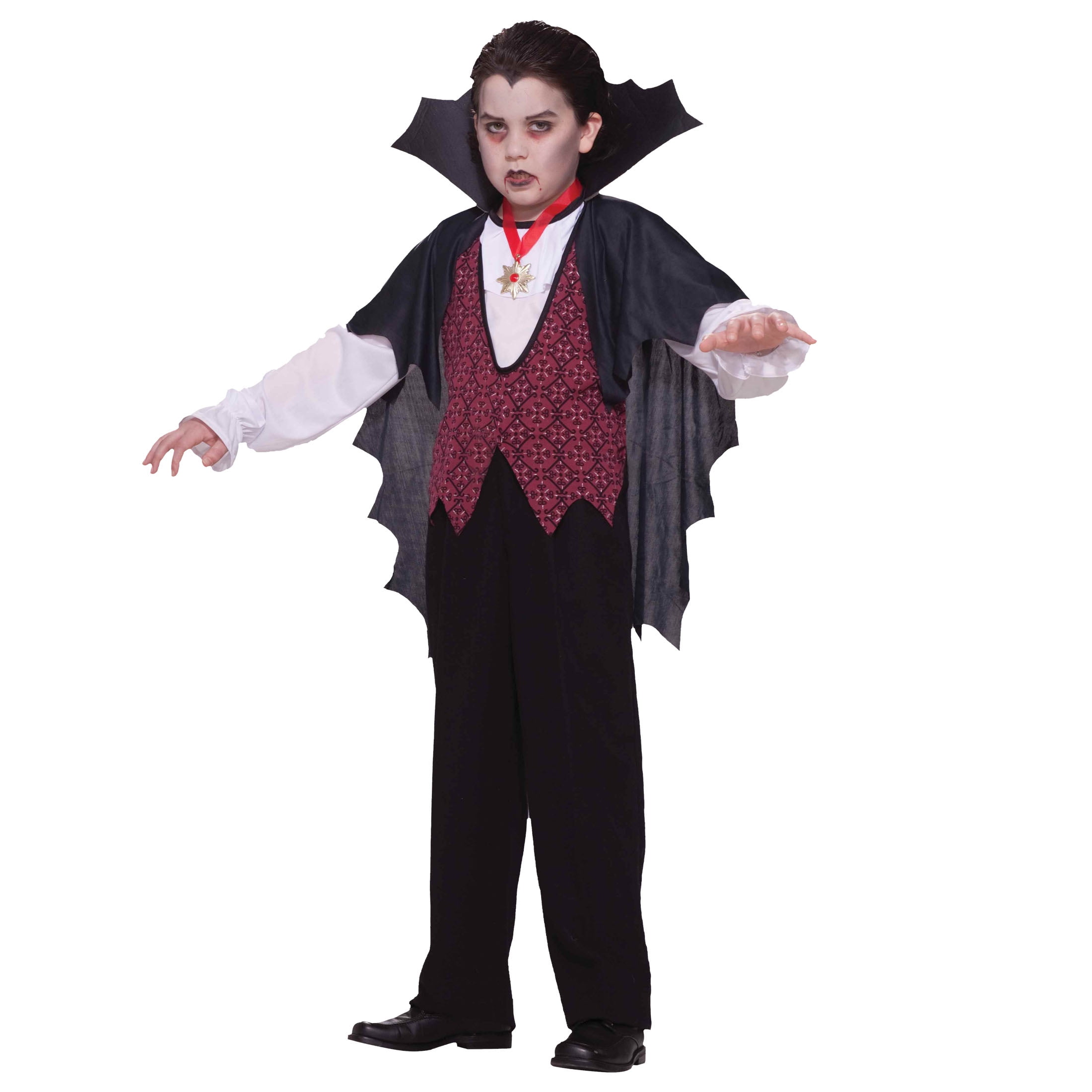 Vampire Boys Black Halloween Costume M by Rubies II - Walmart.com