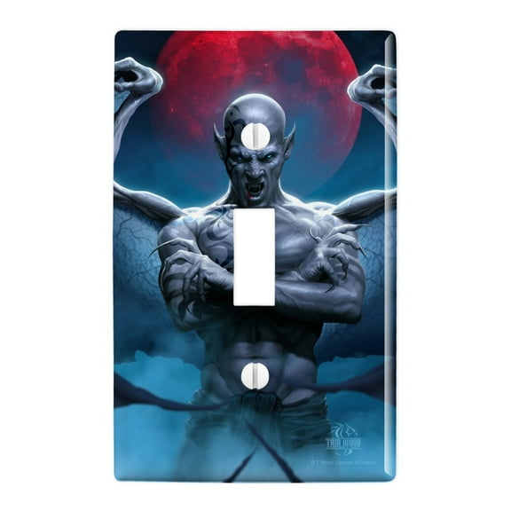 Vampire Demon Blood Moon Fantasy Plastic Wall Decor Toggle Light Switch Plate Cover