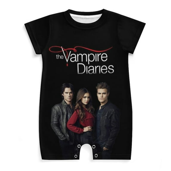 Vampire Diaries Baby Bodysuit Soft & Breathable Infant Romper Unisex Short Sleeve Jumpsuit Ideal for 3 to 24 Months