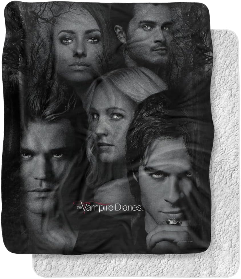 Vampire Diaries Blanket, 50"x60", in The Woods Silky Touch Sherpa Back