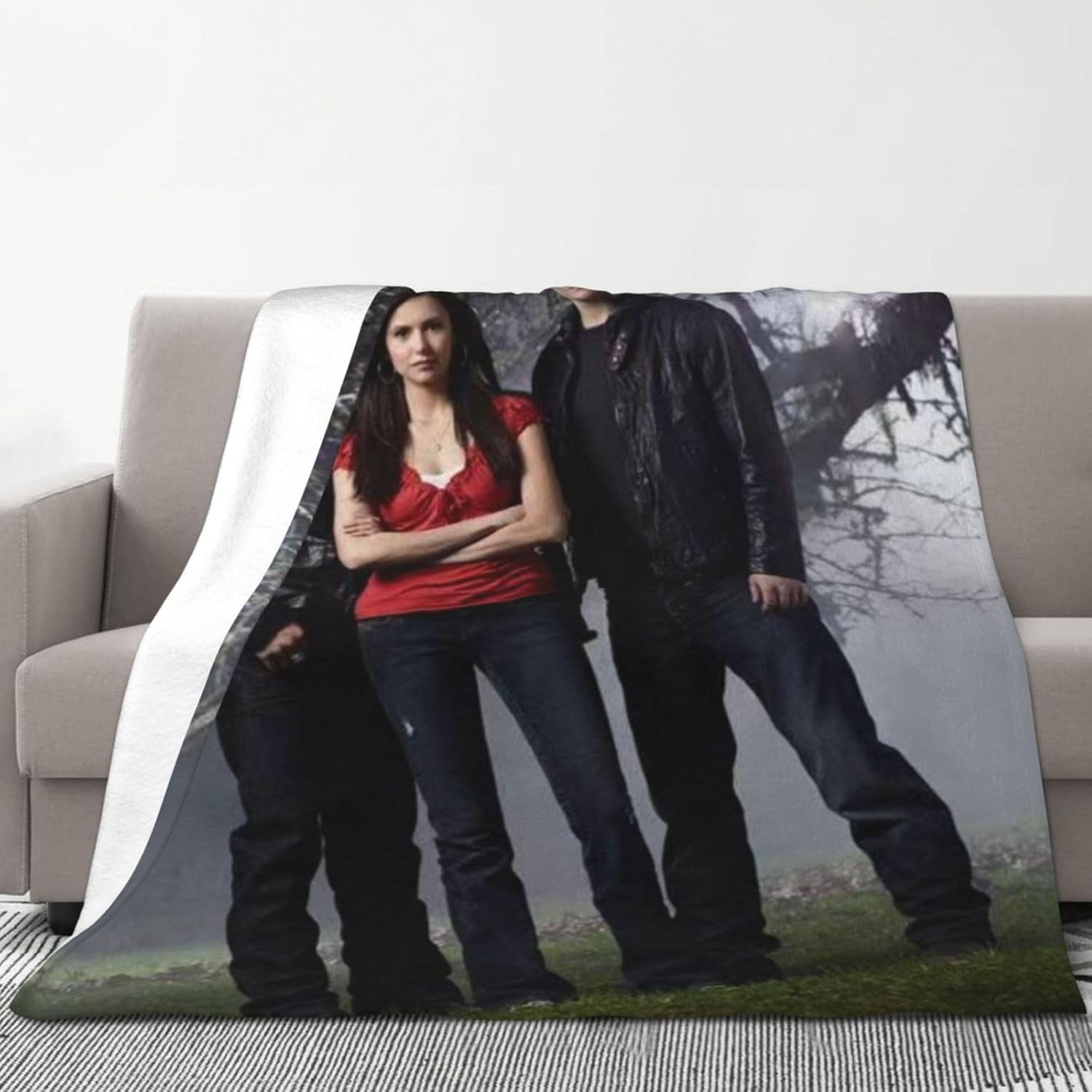 Vampire Diaries Blanket Sofa Blanket, TV Show Blankets, Wool