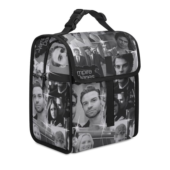 Vampire Diaries Characters Portable Lunch Bag Insulated Lunchbag Lunch Box Leakproof Therma Bento Meal Bag Reusable Picnic Bag