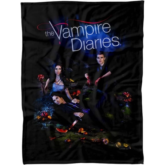 Vampire Diaries Company of Three Fleece Blanket 36" x 58",Company of Three