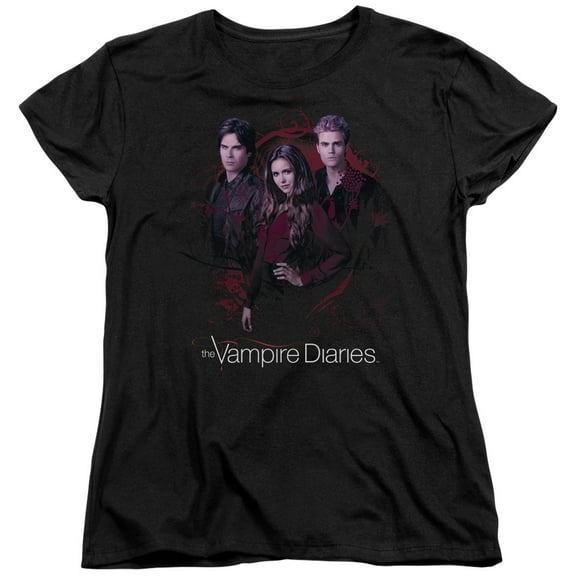 Vampire Diaries Company of Three Women's T Shirt (2X-Large) Black