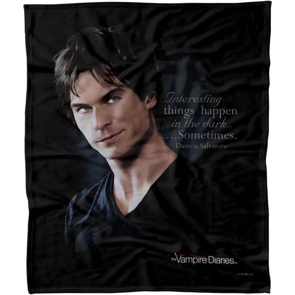 Vampire Diaries Damon Fleece Blanket 36" x 58",Damon