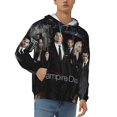 thumbnail image 1 of Vampire Diaries Men's Hoodie With Color Drawstrings Sweatshirt Hooded Pullover Print Winter Coat Jacket Large, 1 of 9