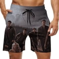 thumbnail image 1 of Vampire Diaries Men's Swim Trunks Board Shorts Drawstring Elastic Waist Quick Dry Swimsuits Beach Shorts with Pockets M, 1 of 8