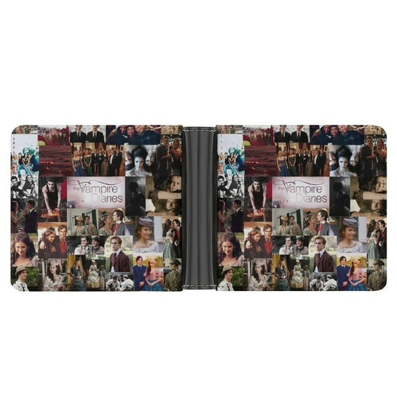 Vampire Diaries PU Leather Bifold Wallet Money Organizers Gift With Card Slots For Men And Women
