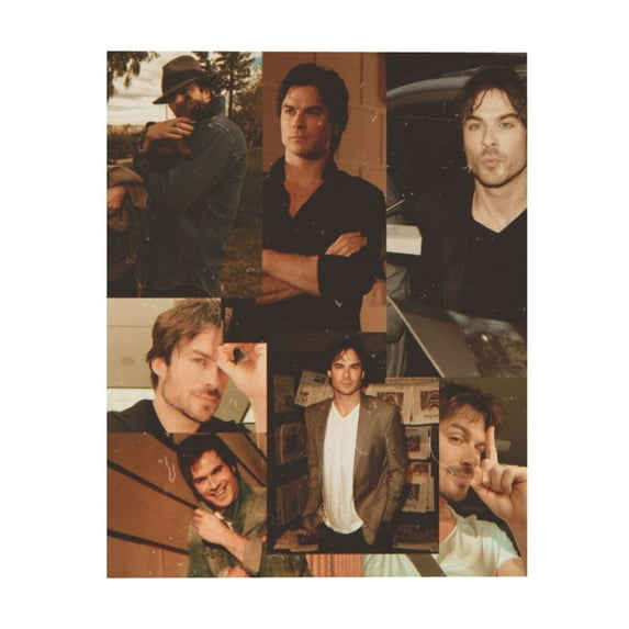 Vampire Diaries Pattern Canvas Decorative Poster Art Picture Painting Bedroom Painting Decor Dinner Room Living Room Posters Gift Unframe Wall Poster 16"x20"