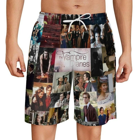 Vampire Diaries Short Sweatpants Summer Daily Cozy Lounge Shorts 3D Printed Beach Shorts Sweatpants With Drawstring And Pockets