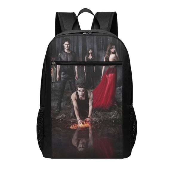 Vampire Diaries Sports Backpacks 17 Inch Schoolbag Adults Rucksack Simple Casual Daypack Lightweight Laptop Backpack Computer Bag