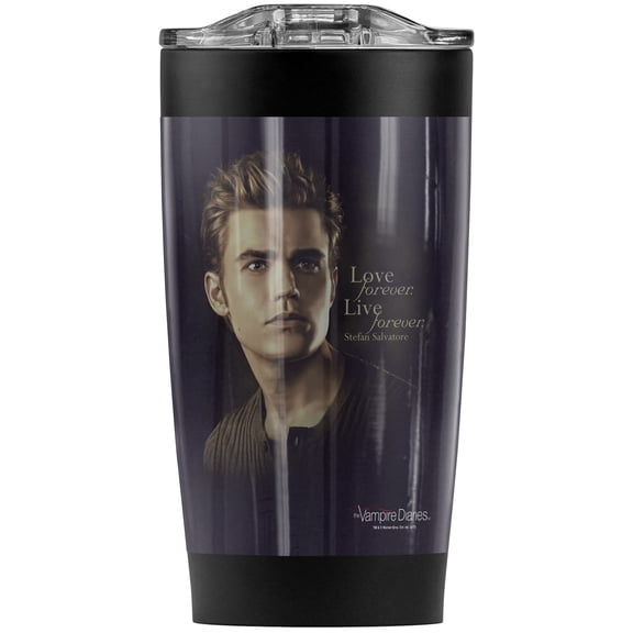 Vampire Diaries/Stefan Forever Stainless Steel Tumbler 20 oz Coffee Travel Mug/Cup, Vacuum Insulated & Double Wall with Leakproof Sliding Lid | Great for Hot Drinks and Cold Beverages