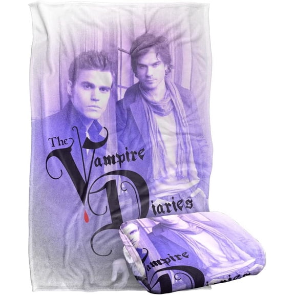 Vampire Diaries Stefan and Damon Silky Touch Super Soft Throw Blanket 36" x 58",Stefan and Damon