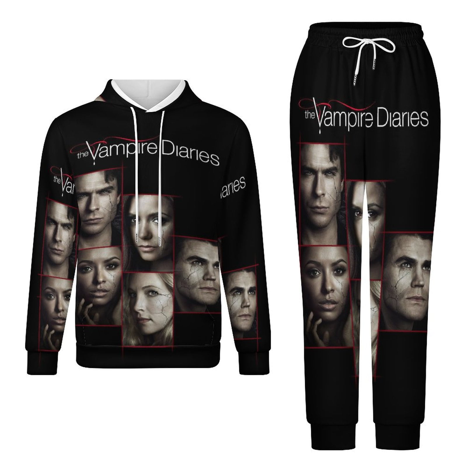 Vampire Diaries Sweatshirt Sweatpants Tracksuit Sets Printed