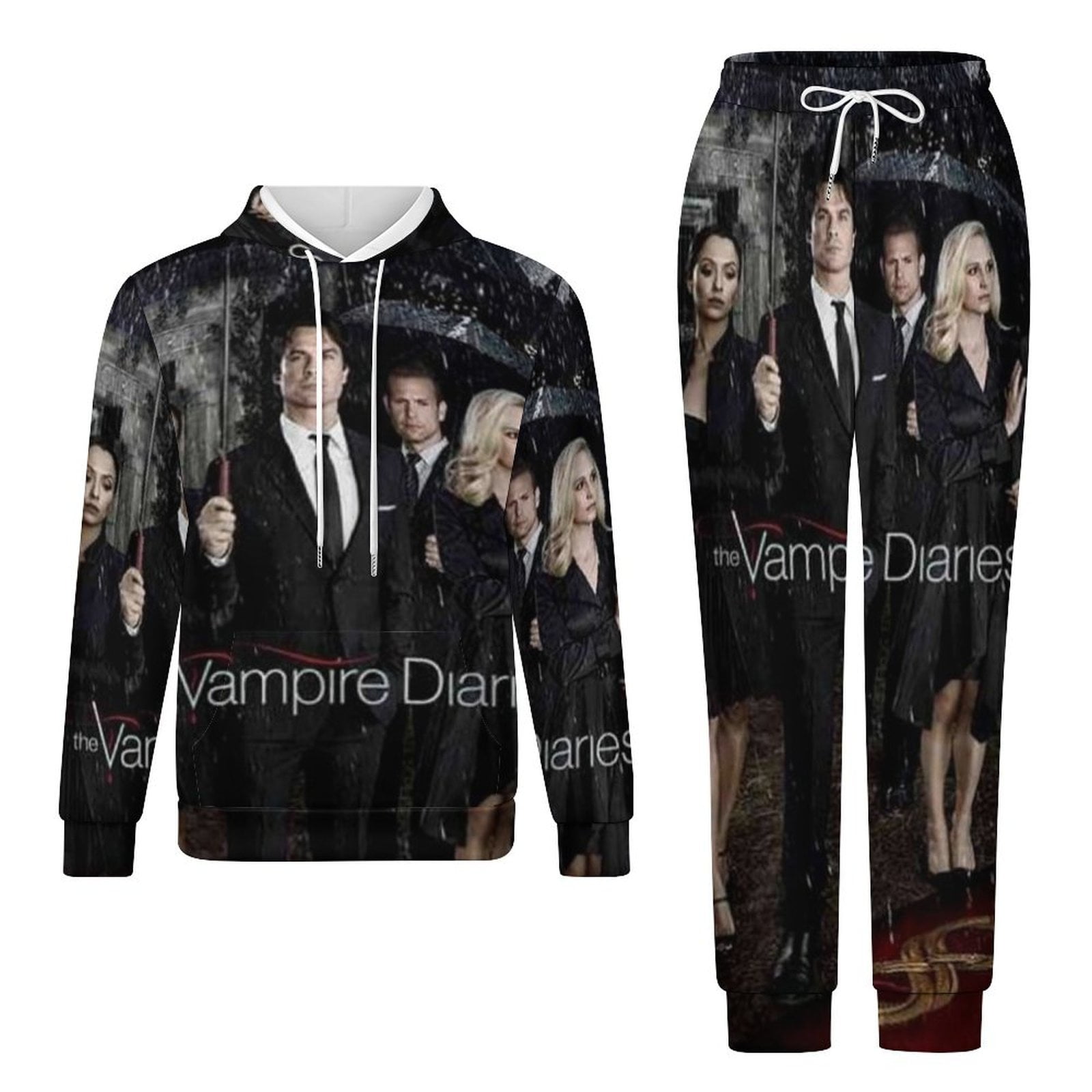 Vampire Diaries Sweatshirt Sweatpants Tracksuit Sets Printed