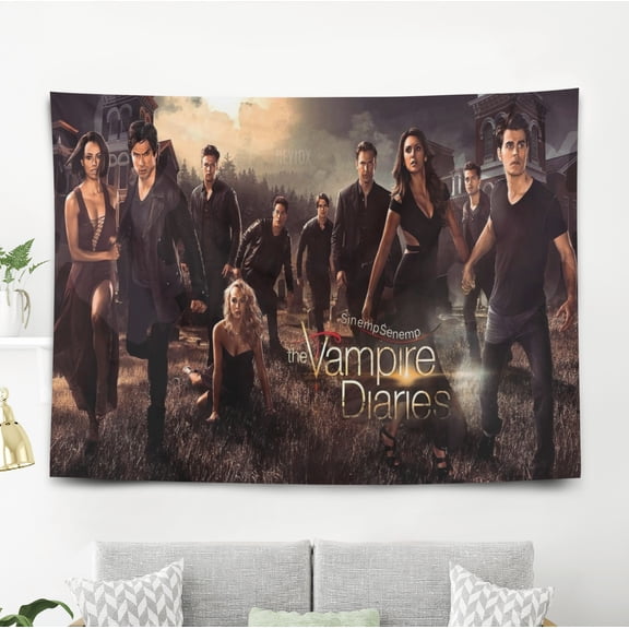Vampire Diaries Tapestry Gift Wall Hanging Backdrop for Room Bedroom Girls Fans Background Banner Party Birthday Supplies Decor