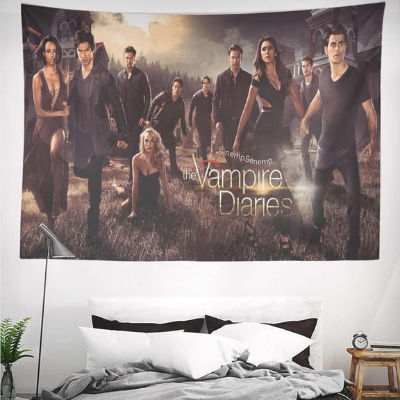 Vampire Diaries Tapestry Gift Wall Hanging Backdrop for Room Bedroom Girls Fans Background Banner Party Birthday Supplies Decor